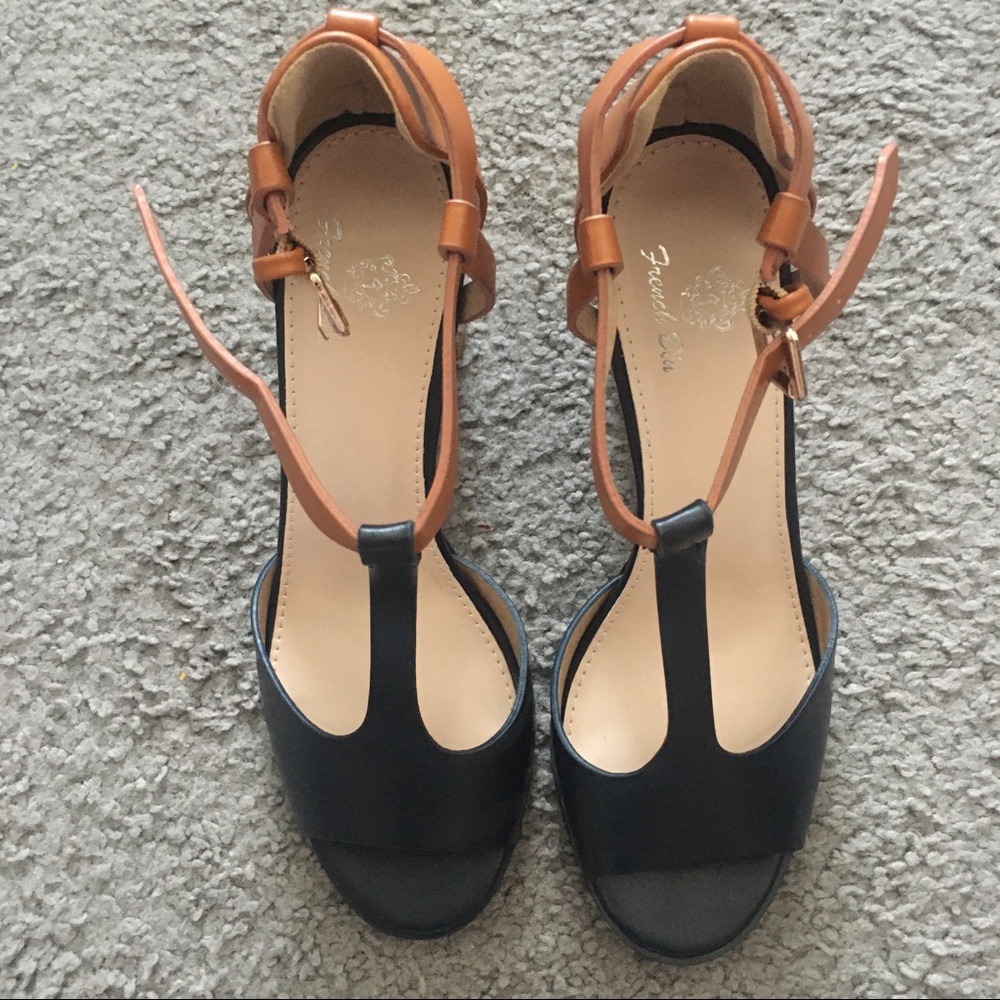 French Blu Tokyo Colorblock Sandals